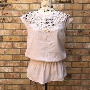 Pury Zoompy Beaded Peplum Top